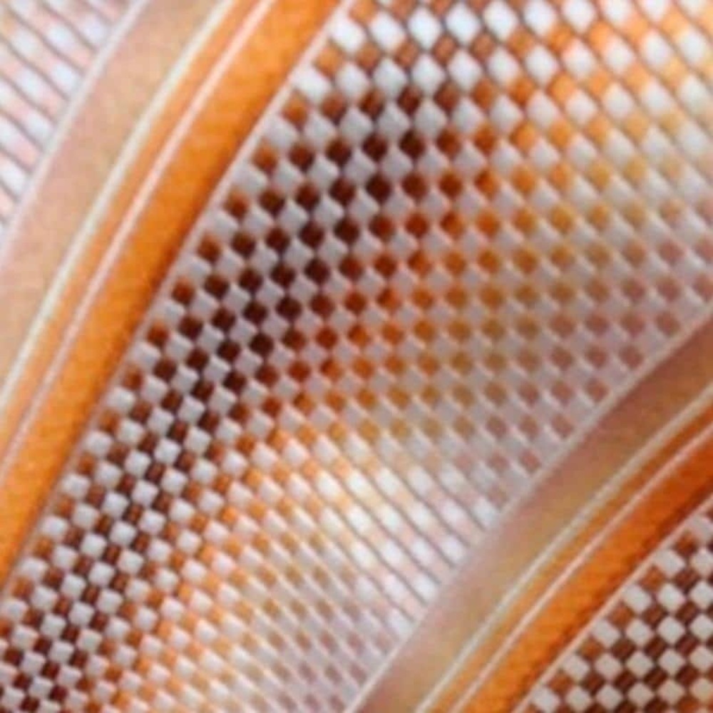 Vitorofolo $195 Orange Brown Gradient Diagonal Stripe Silk Tie Italian Vintage